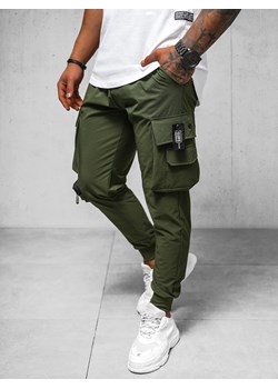 Spodnie męskie chino joggery khaki OZONEE O/PS5520 ze sklepu ozonee.pl w kategorii Spodnie męskie - zdjęcie 170777700