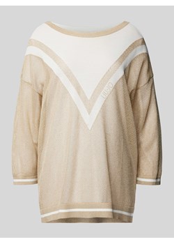 Sweter z dzianiny z efektownej przędzy z obniżonymi ramionami ze sklepu Peek&Cloppenburg  w kategorii Swetry damskie - zdjęcie 170778602