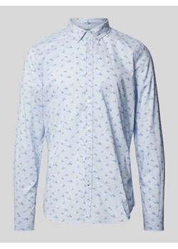 Koszula casualowa o kroju slim fit z nadrukiem na całej powierzchni ze sklepu Peek&Cloppenburg  w kategorii Koszule męskie - zdjęcie 170778643