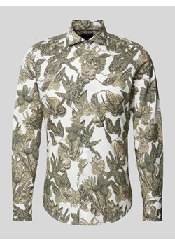 Koszula casualowa o kroju slim fit z nadrukiem na całej powierzchni model ‘Pai’ ze sklepu Peek&Cloppenburg  w kategorii Koszule męskie - zdjęcie 170778662