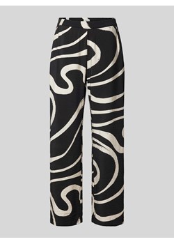 Spodnie materiałowe z szeroką nogawką i nadrukiem na całej powierzchni model ‘Ibine’ ze sklepu Peek&Cloppenburg  w kategorii Spodnie damskie - zdjęcie 170778690