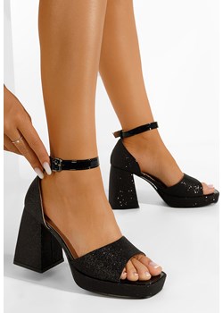 Czarne eleganckie sandały Roda ze sklepu Zapatos w kategorii Sandały damskie - zdjęcie 170781640