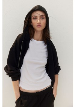 H & M - Rozpinana bluza oversize z kapturem - Czarny ze sklepu H&M w kategorii Bluzy damskie - zdjęcie 170781894