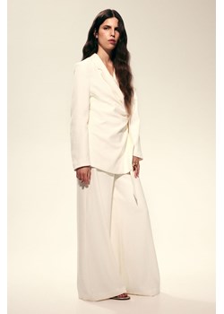 H & M - Szerokie eleganckie spodnie - Biały ze sklepu H&M w kategorii Spodnie damskie - zdjęcie 170781901