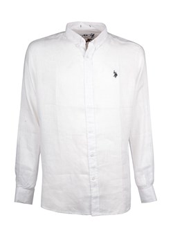 U.S. Polo Assn. Lniana koszula - Regular fit - w kolorze białym ze sklepu Limango Polska w kategorii Koszule męskie - zdjęcie 170782712