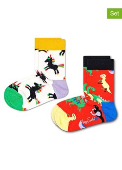 Happy Socks Skarpety (2 pary) ze wzorem ze sklepu Limango Polska w kategorii Skarpetki dziecięce - zdjęcie 170784673