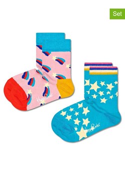 Happy Socks Skarpety (2 pary) ze wzorem ze sklepu Limango Polska w kategorii Skarpetki dziecięce - zdjęcie 170784674