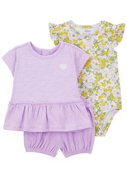 carter&apos;s 3-częściowy zestaw w kolorze fioletowym ze sklepu Limango Polska w kategorii Komplety niemowlęce - zdjęcie 170785153