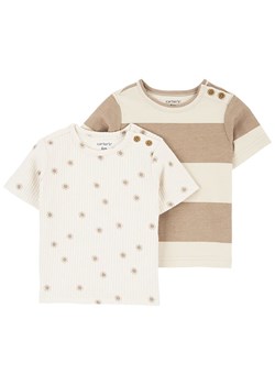 carter&apos;s Koszulki (2 szt.) w kolorze jasnobrązowym ze sklepu Limango Polska w kategorii Koszulki niemowlęce - zdjęcie 170785214