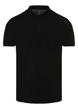 Nils Sundström Męska koszulka polo Mężczyźni Bawełna czarny jednolity ze sklepu vangraaf w kategorii T-shirty męskie - zdjęcie 170787170