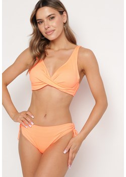 Pomarańczowe Bikini Dwuczęściowe z Metalicznym Zapięciem i Figami ze Sznurkami Medaliana ze sklepu Born2be Odzież w kategorii Stroje kąpielowe - zdjęcie 170791201