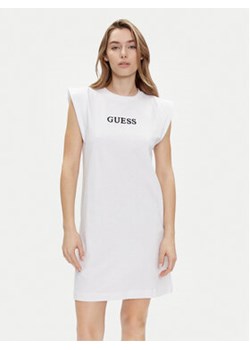 Guess Sukienka codzienna Athena V4GK05 KC641 Biały Loose Fit ze sklepu MODIVO w kategorii Sukienki - zdjęcie 170792952