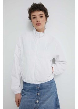 Tommy Jeans kurtka damska kolor biały przejściowa ze sklepu ANSWEAR.com w kategorii Kurtki damskie - zdjęcie 170794194