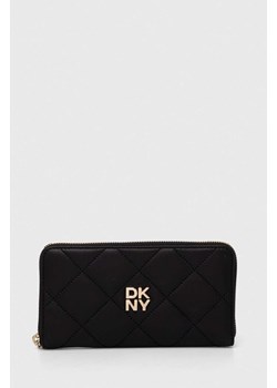 Dkny portfel skórzany damski kolor czarny R411BB84 ze sklepu ANSWEAR.com w kategorii Portfele damskie - zdjęcie 170794223