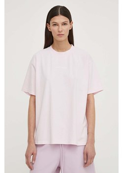 Samsoe Samsoe t-shirt bawełniany EIRA damski kolor różowy F23200050 ze sklepu ANSWEAR.com w kategorii Bluzki damskie - zdjęcie 170794342