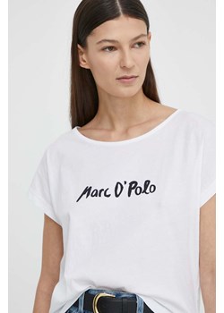 Marc O&apos;Polo t-shirt bawełniany damski kolor biały ze sklepu ANSWEAR.com w kategorii Bluzki damskie - zdjęcie 170794352