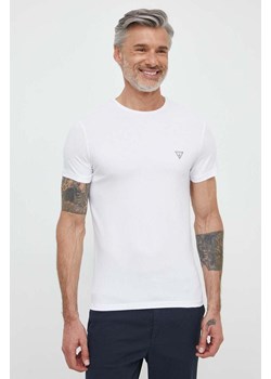 Guess t-shirt 2-pack CALEB męski kolor biały z nadrukiem U97G02 KCD31 ze sklepu ANSWEAR.com w kategorii T-shirty męskie - zdjęcie 170794490