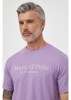 Marc O&apos;Polo t-shirt bawełniany męski kolor fioletowy z nadrukiem ze sklepu ANSWEAR.com w kategorii T-shirty męskie - zdjęcie 170794511