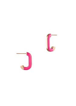 Kolczyki w kształcie elipsy z różową emalią Holiday ze sklepu Picky Pica w kategorii Kolczyki - zdjęcie 170794890