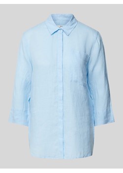 Bluzka lniana z nakładaną kieszenią na piersi model ‘STYLE.VICKI’ ze sklepu Peek&Cloppenburg  w kategorii Koszule damskie - zdjęcie 170796431