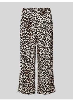 Spodnie materiałowe z szeroką nogawką i zwierzęcym nadrukiem model ‘Joella’ ze sklepu Peek&Cloppenburg  w kategorii Spodnie damskie - zdjęcie 170796523