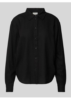 Bluzka lniana z wykładanym kołnierzem model ‘Lino’ ze sklepu Peek&Cloppenburg  w kategorii Koszule damskie - zdjęcie 170796784