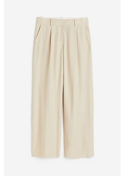 H & M - Eleganckie spodnie - Beżowy ze sklepu H&M w kategorii Spodnie damskie - zdjęcie 170797081