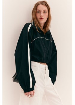 H & M - Krótka kurtka wiatrówka - Czarny ze sklepu H&M w kategorii Kurtki damskie - zdjęcie 170797173