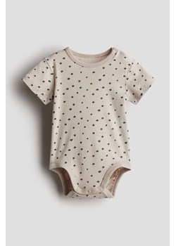 H & M - Wzorzyste body - Beżowy ze sklepu H&M w kategorii Odzież dla niemowląt - zdjęcie 170797251