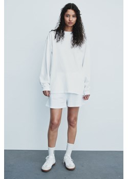 H & M - Dżersejowy top z długim rękawem - Biały ze sklepu H&M w kategorii Bluzki damskie - zdjęcie 170797264
