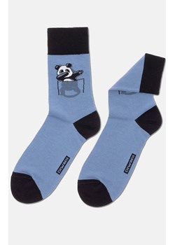 Bawełniane skarpetki męskie w pandy, Kolor niebieski-wzór, Rozmiar 44-45, Conte ze sklepu Primodo w kategorii Skarpetki męskie - zdjęcie 170798542