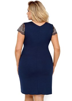 Koszulka nocna plus size Greta granatowa, Kolor granatowy, Rozmiar 3XL, Donna ze sklepu Primodo w kategorii Koszule nocne - zdjęcie 170799032