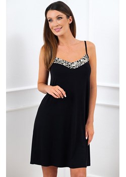 Koszula nocna damska wąskie ramiączko Birma, Kolor czarny-wzór, Rozmiar S, Italian Fashion ze sklepu Primodo w kategorii Koszule nocne - zdjęcie 170800204