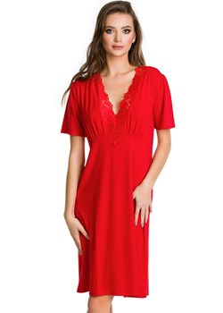 Etna 12011 czerwona koszula nocna na krótki rękaw, Kolor czerwony, Rozmiar 2XL, Mediolano ze sklepu Primodo w kategorii Koszule nocne - zdjęcie 170800930