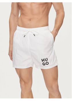 Hugo Szorty kąpielowe Paol 50510190 Biały Regular Fit ze sklepu MODIVO w kategorii Kąpielówki - zdjęcie 170804954