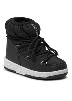 Śniegowce Moon Boot Jr Girl Low Nylon Wp 34051800001 Black ze sklepu eobuwie.pl w kategorii Buty zimowe dziecięce - zdjęcie 170806020