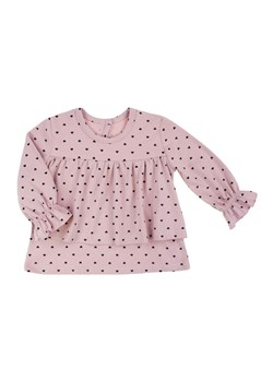 Bawełniana bluzka dziewczęca różowa w serduszka ze sklepu 5.10.15 w kategorii Kaftaniki i bluzki - zdjęcie 170807922