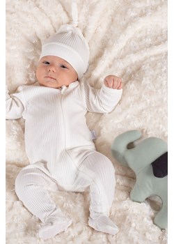Bawełniany kremowy pajac niemowlęcy ze sklepu 5.10.15 w kategorii Pajacyki - zdjęcie 170808003