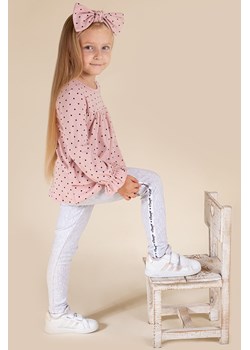Bawełniane szare legginsy dziewczęce ze sklepu 5.10.15 w kategorii Spodnie dziewczęce - zdjęcie 170808043