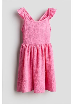 H & M - Dżersejowa sukienka z falbanami - Różowy ze sklepu H&M w kategorii Sukienki dziewczęce - zdjęcie 170809814