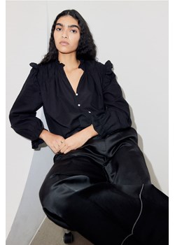H & M - Bluzka z domieszką lnu - Czarny ze sklepu H&M w kategorii Bluzki damskie - zdjęcie 170809823