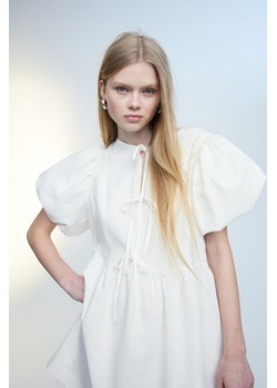 H & M - Sukienka z domieszką lnu - Biały ze sklepu H&M w kategorii Sukienki - zdjęcie 170809840