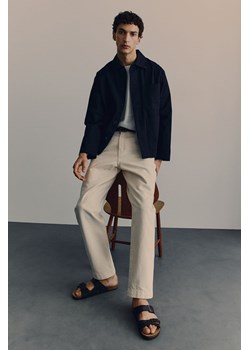 H & M - Spodnie Worker Regular Fit - Biały ze sklepu H&M w kategorii Spodnie męskie - zdjęcie 170809853