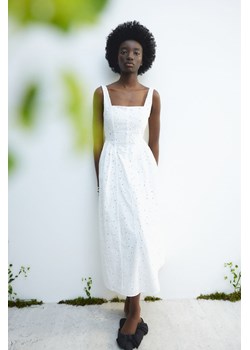 H & M - Sukienka z haftem angielskim - Biały ze sklepu H&M w kategorii Sukienki - zdjęcie 170809864