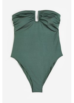 H & M - Kostium kąpielowy bandeau High-leg - Zielony ze sklepu H&M w kategorii Stroje kąpielowe - zdjęcie 170811550