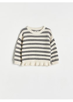 Reserved - Bawełniany sweter w paski - wielobarwny ze sklepu Reserved w kategorii Swetry dziewczęce - zdjęcie 170813783