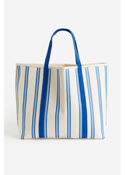 H & M - Torba plażowa z bawełnianego płótna - Niebieski ze sklepu H&M w kategorii Torby letnie - zdjęcie 170816632