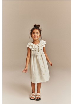H & M - Sukienka z bawełnianego muślinu - Beżowy ze sklepu H&M w kategorii Sukienki dziewczęce - zdjęcie 170818613