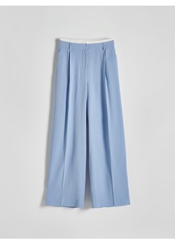Reserved - Spodnie z lyocellu z bieliźnianą wstawką - jasnoniebieski ze sklepu Reserved w kategorii Spodnie damskie - zdjęcie 170820481
