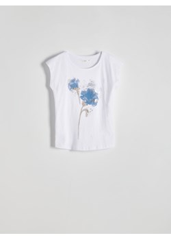 Reserved - T-shirt kimono z nadrukiem - biały ze sklepu Reserved w kategorii Bluzki damskie - zdjęcie 170820621